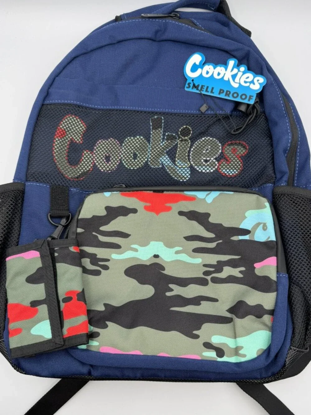Cookies Smell Proof Camouflage Backpack Multicolor Zip Drawstring Pockets